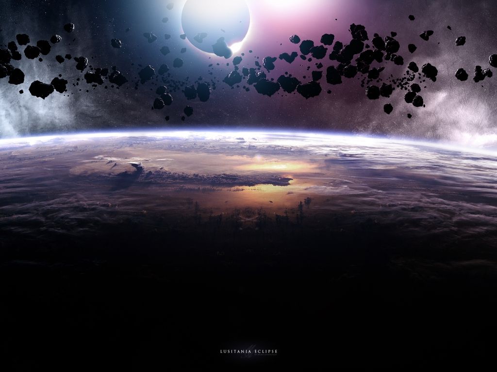 Asteroids Eclipse wallpaper