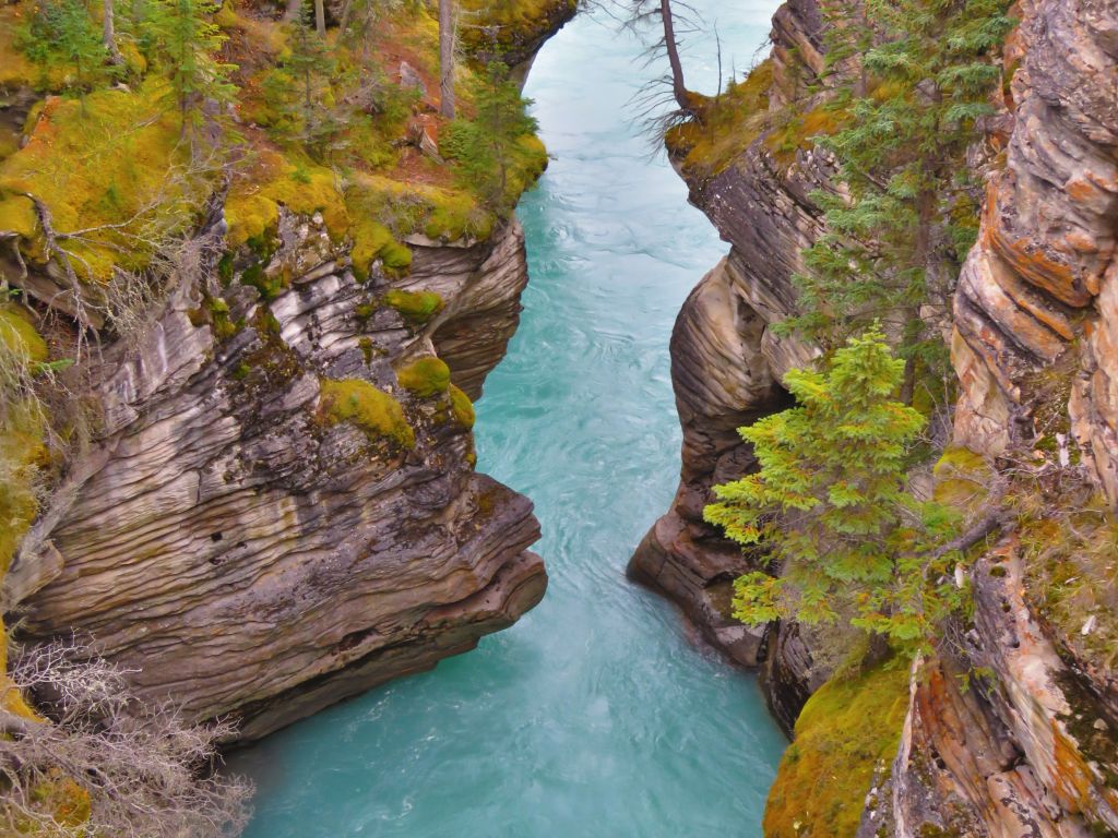 Athabasca Falls Gorge Alberta Canada wallpaper