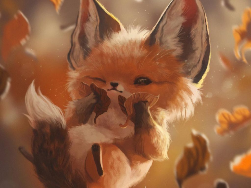 Autumn Lover Fox wallpaper