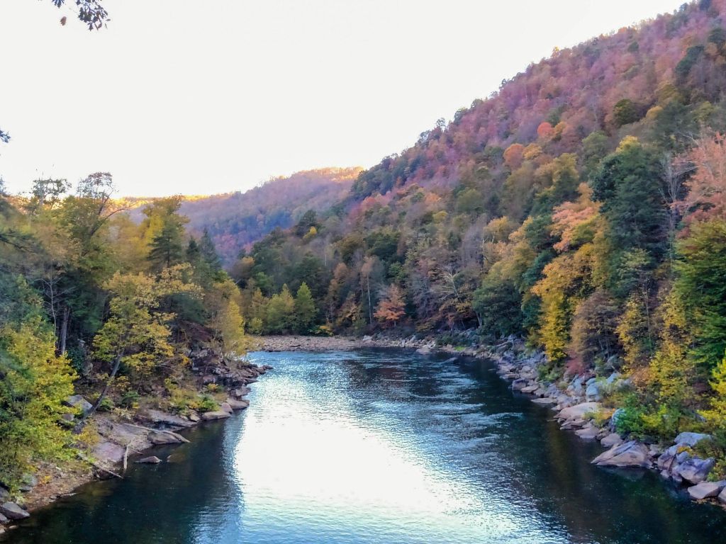 Autumn View Overlooking the Cheat River in West Virginia wallpaper