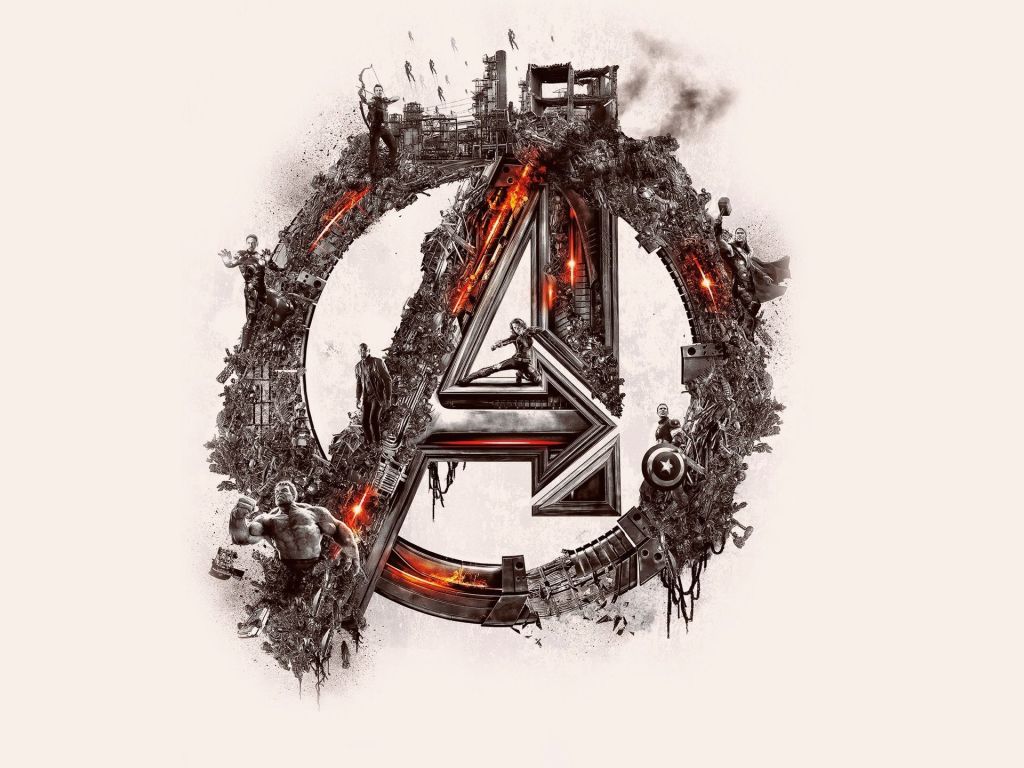 Avengers Logo wallpaper in 1024x768 resolution