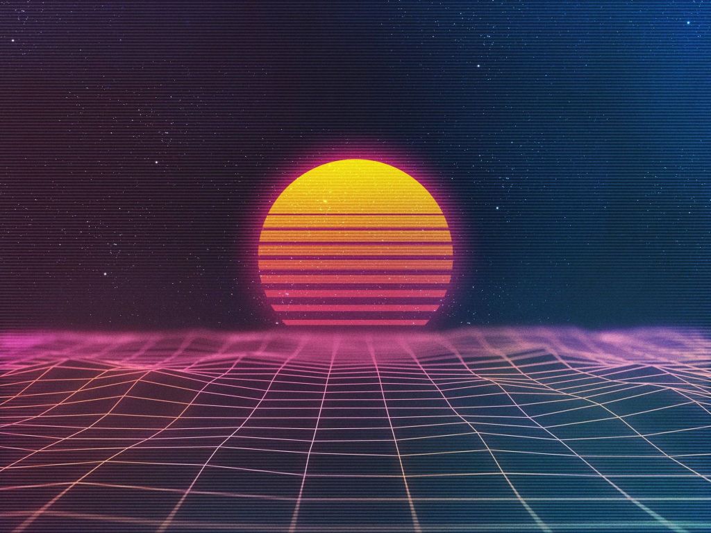 Awesome Sunset Retro Wave wallpaper