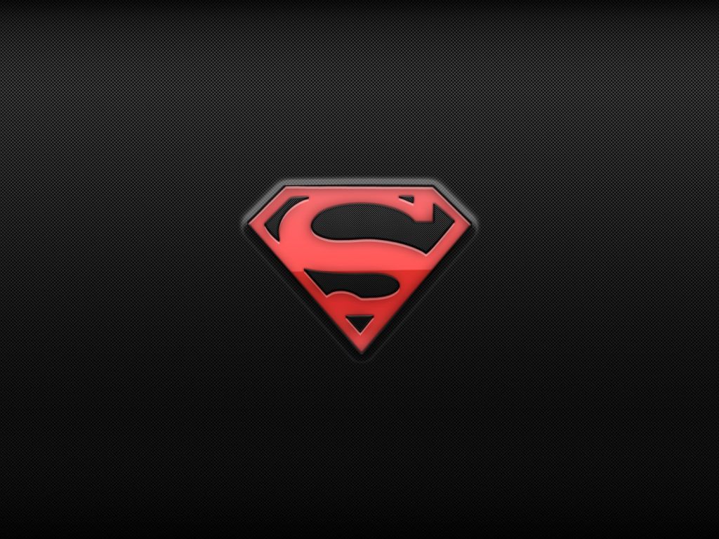 Background Carbon Superman Front Logo wallpaper in 1024x768 resolution