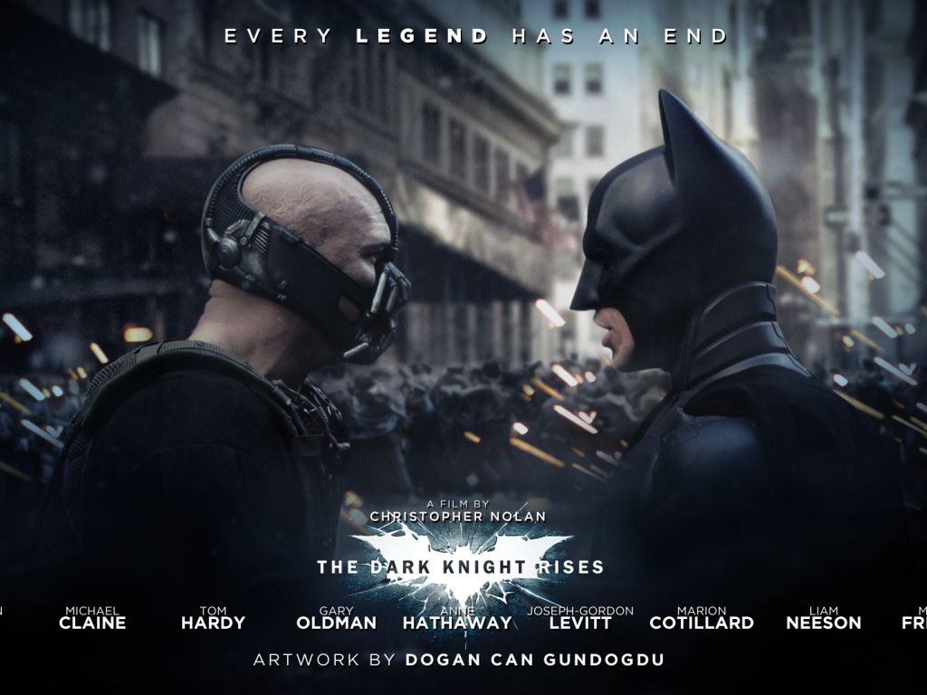 Bane and Batman in The Dark Knight Rises wallpaper