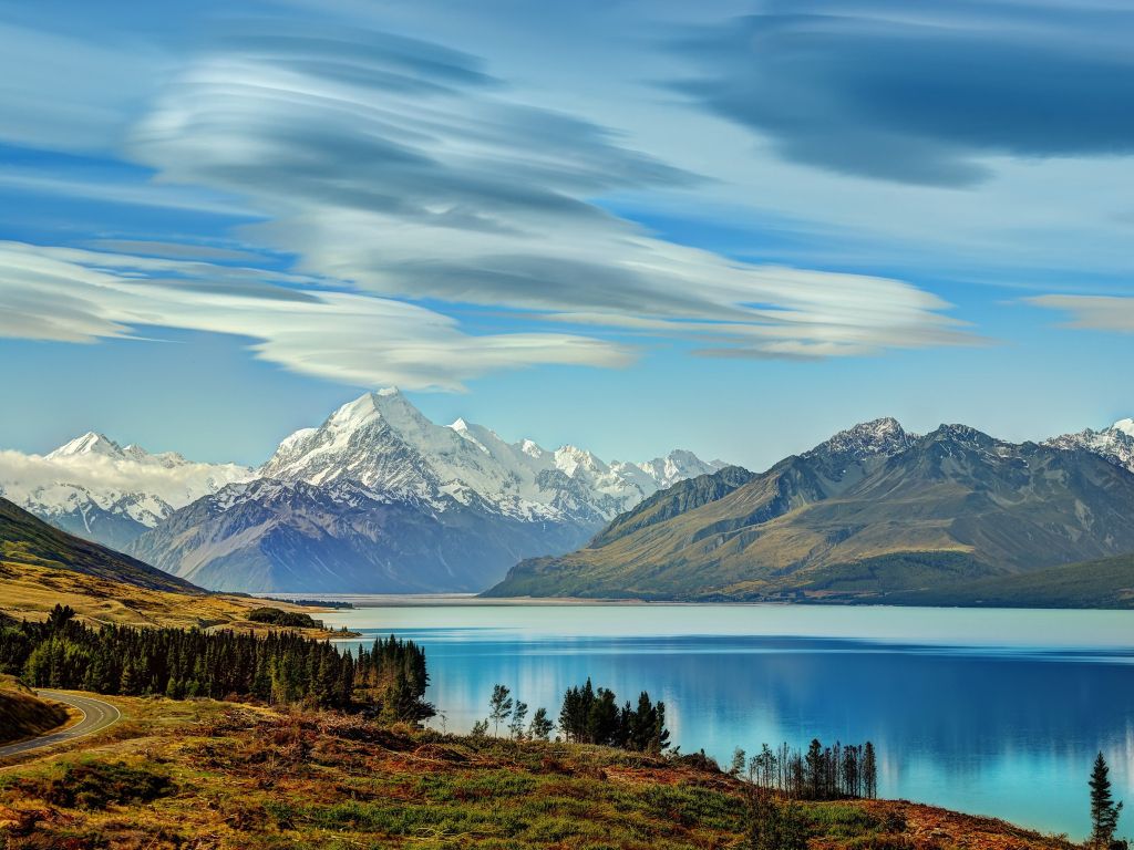 Beautiful Lake New Zealand Mountains wallpaper