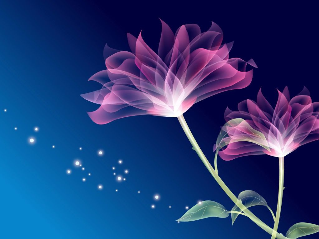 Beautiful Pink Animation With Blue Background wallpaper