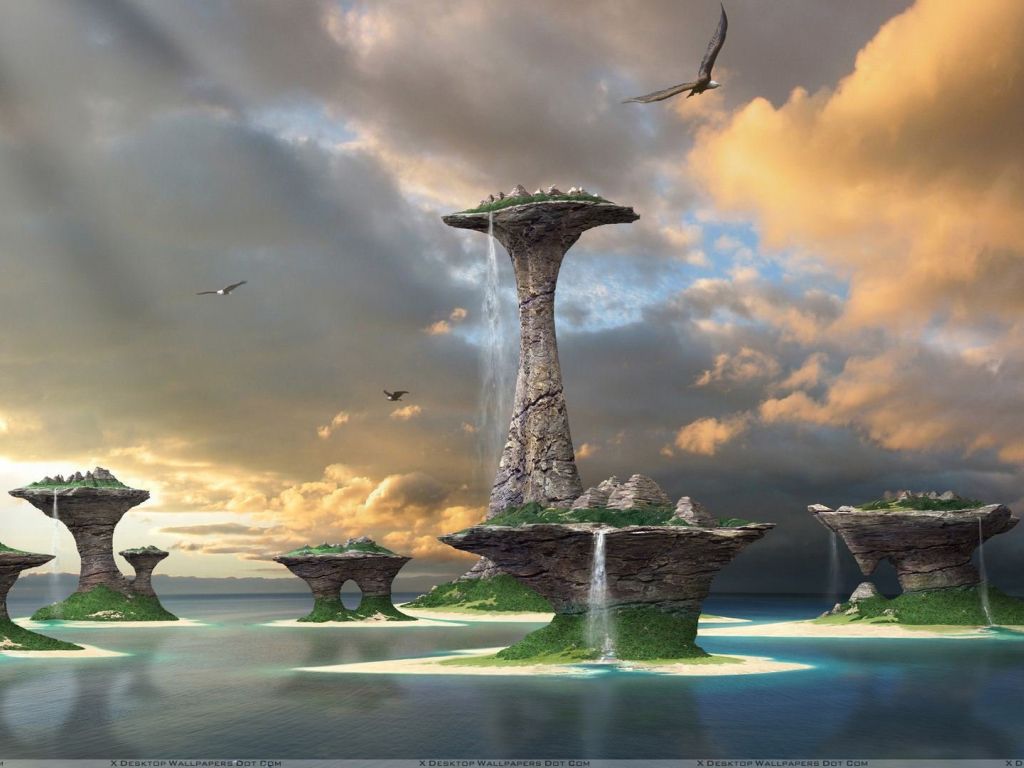 Beautiful Scene of Fantasy Island wallpaper