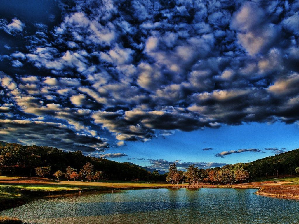 Beautiful Sky Beautiful Clouds Lake Landscape wallpaper