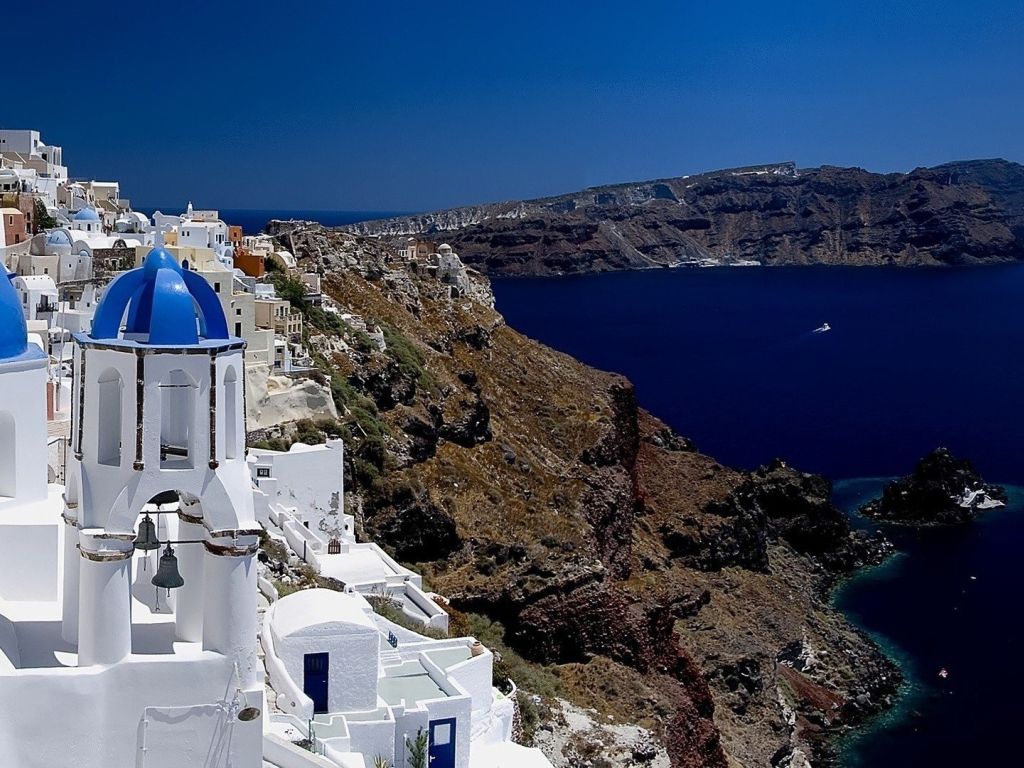 Beautiful View of Santorini Greece wallpaper