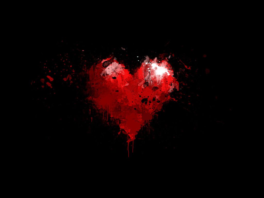 Black And Red Heart wallpaper