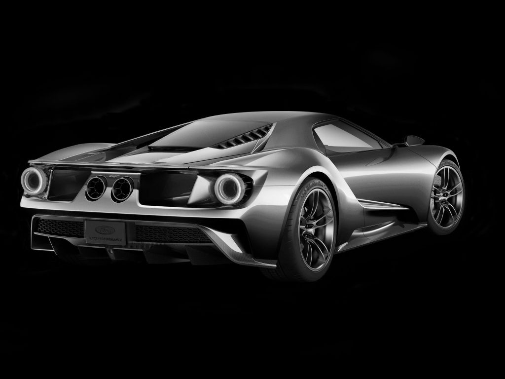 Black and White Ford GT X 2160 wallpaper