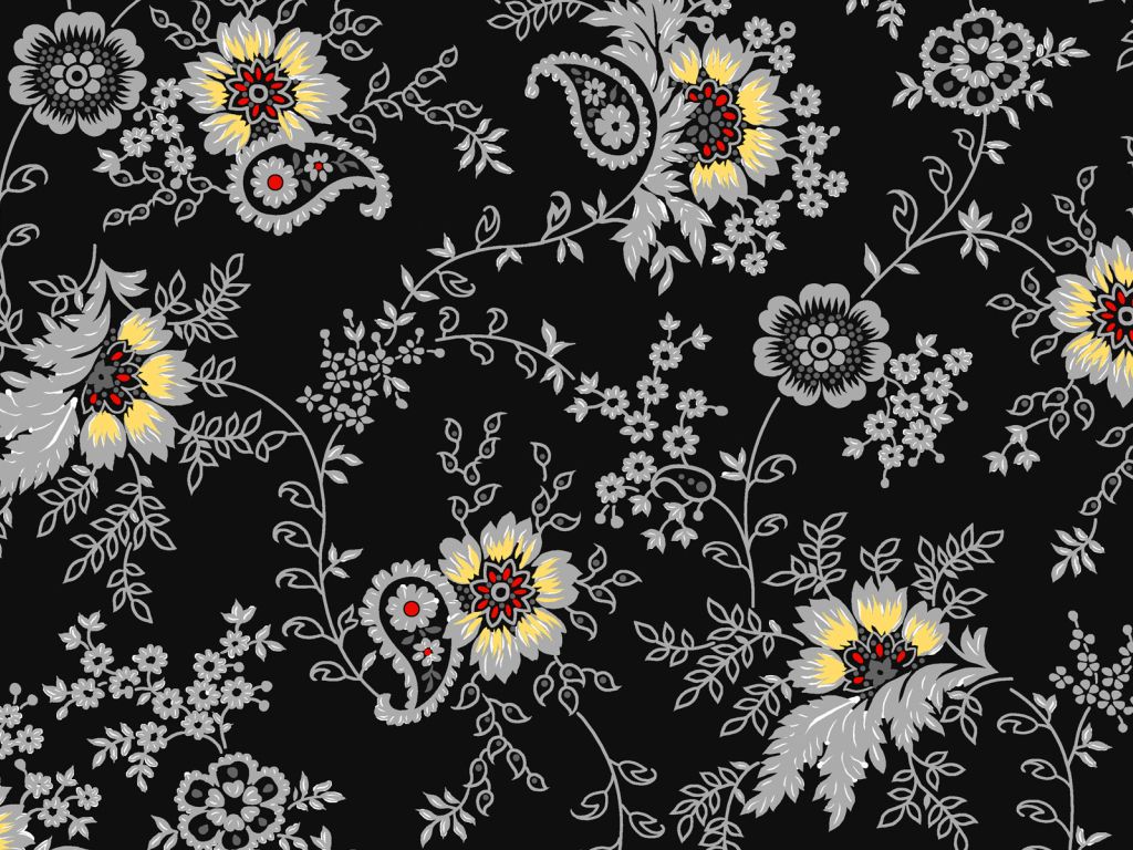 Black Flower Pattern wallpaper
