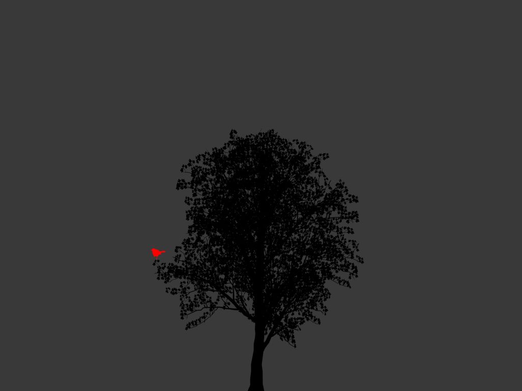 Black Tree With Grey Background wallpaper