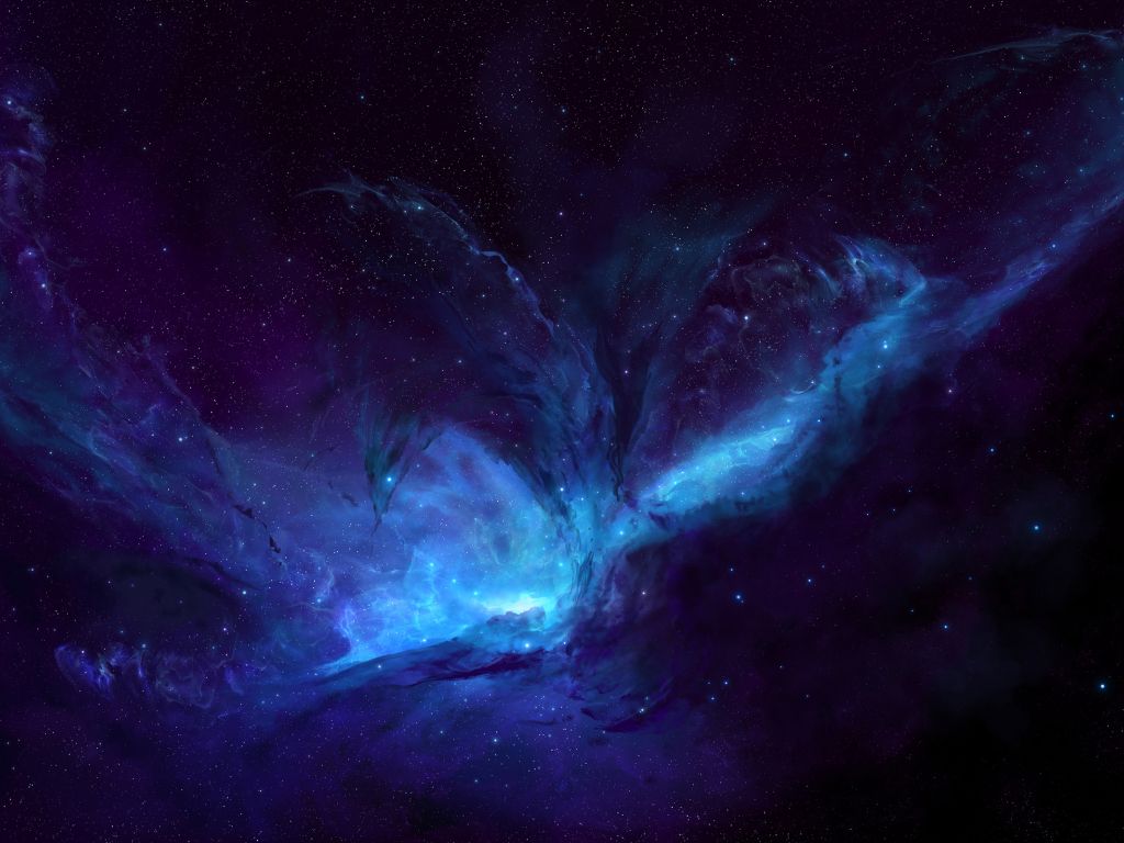 Blue Milky Way Galaxy wallpaper