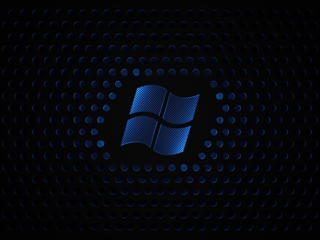 Blue Windows Sign With Black Background Hd S wallpaper