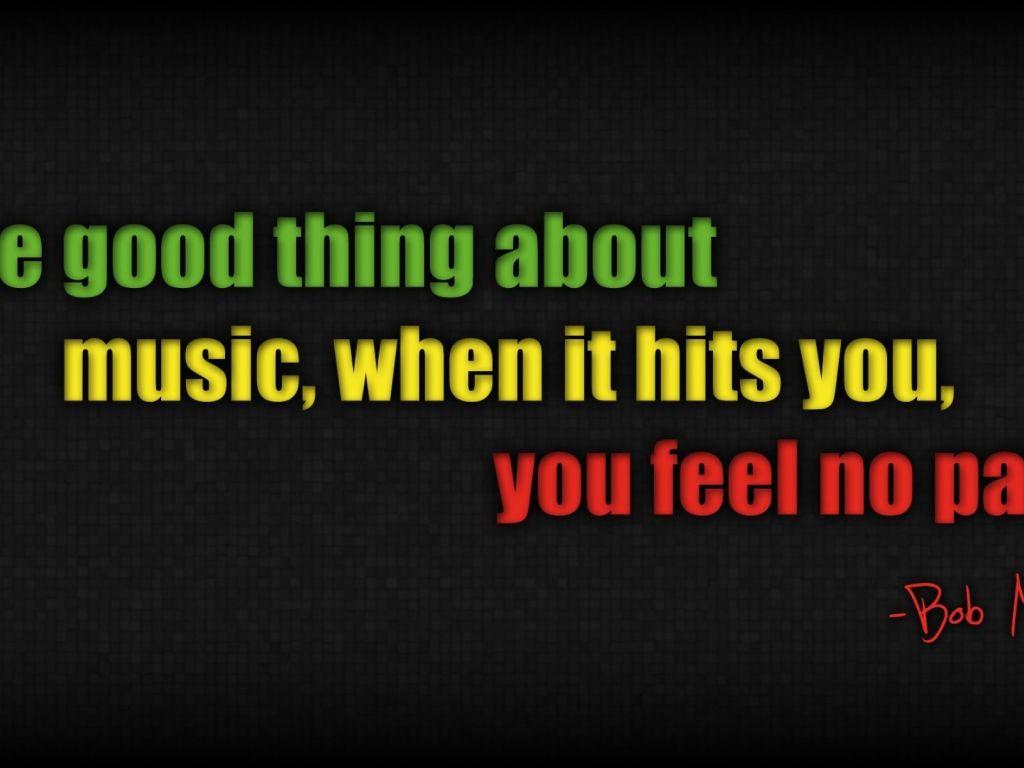 Bob Marley One Good Thing About Music wallpaper