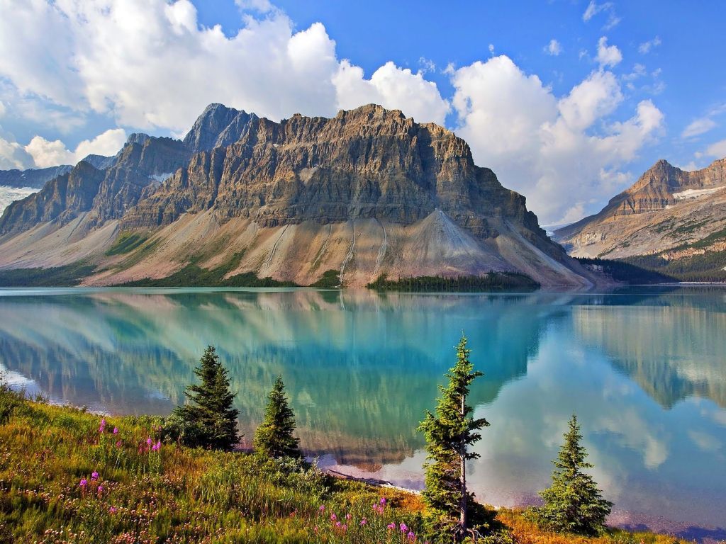 Bow Lake Alberta Canada wallpaper