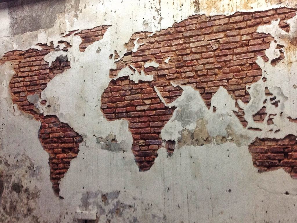 Brick Map of the World wallpaper