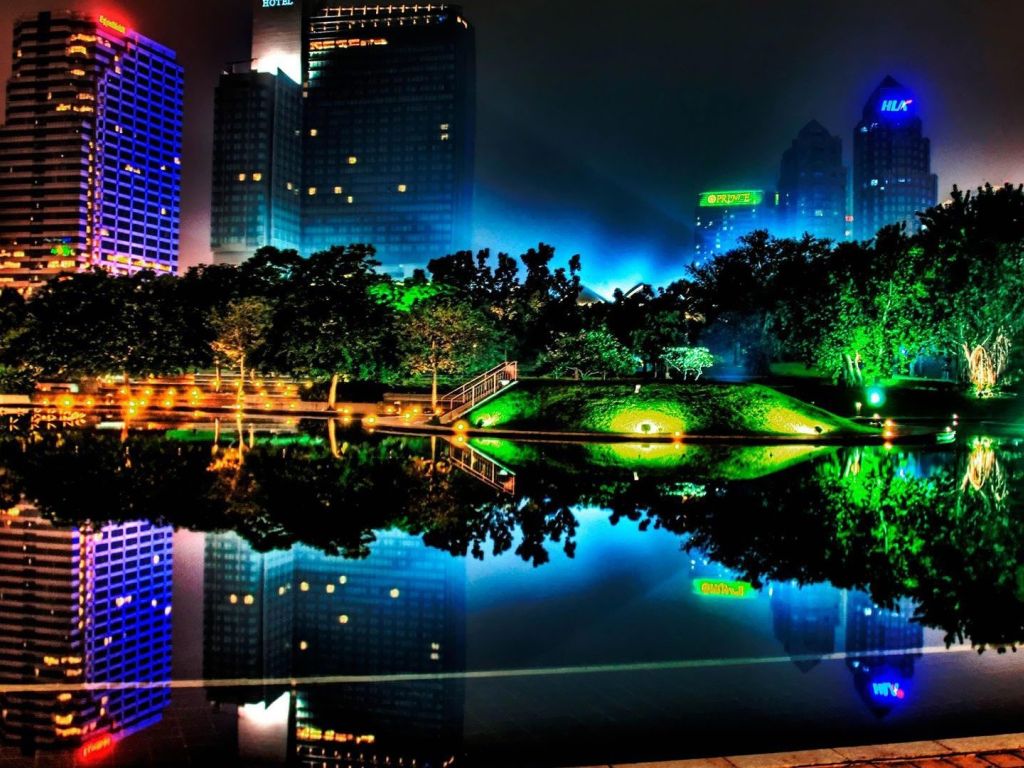Brilliantly Night Singapore Places wallpaper