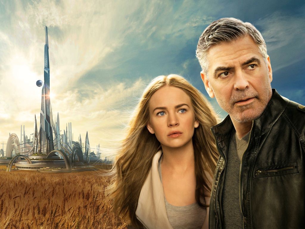 Britt Robertson George Clooney Tomorrowland wallpaper