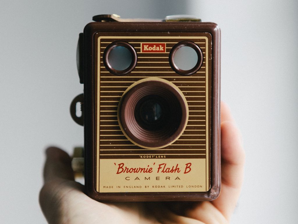 Brown Cameras Vintage Yellow wallpaper