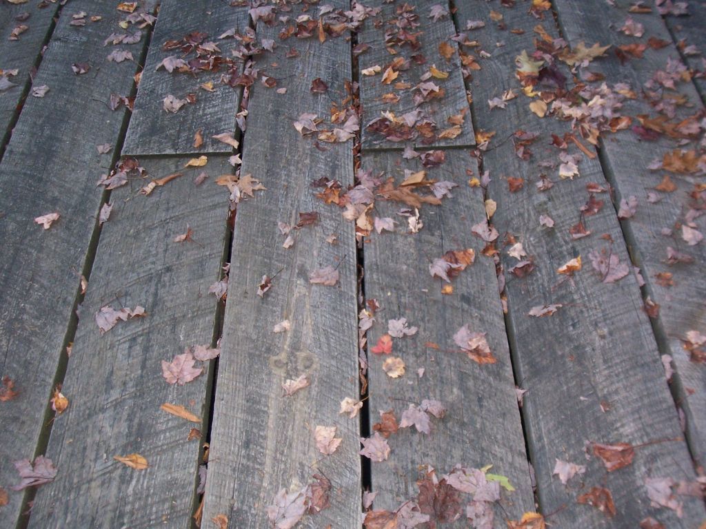 Brown Gray Leaves Planks Wood wallpaper