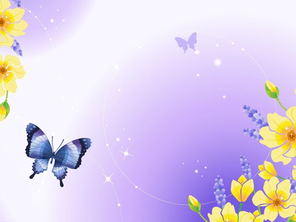 Butterfly And Yellow Flowers wallpaper