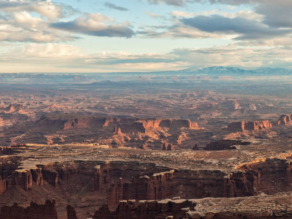 Canyonlands Utah. Super Wide Panorama wallpaper
