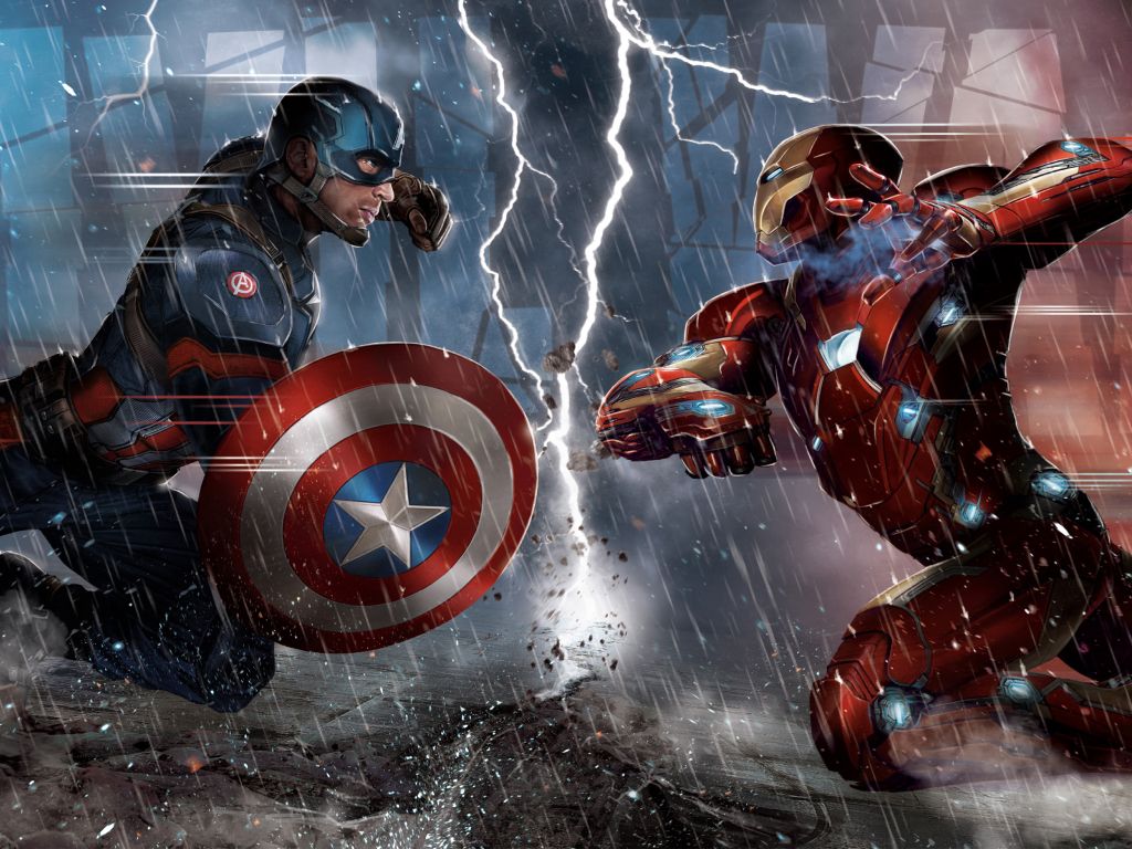 Captain America Civil War Concept 5K wallpaper