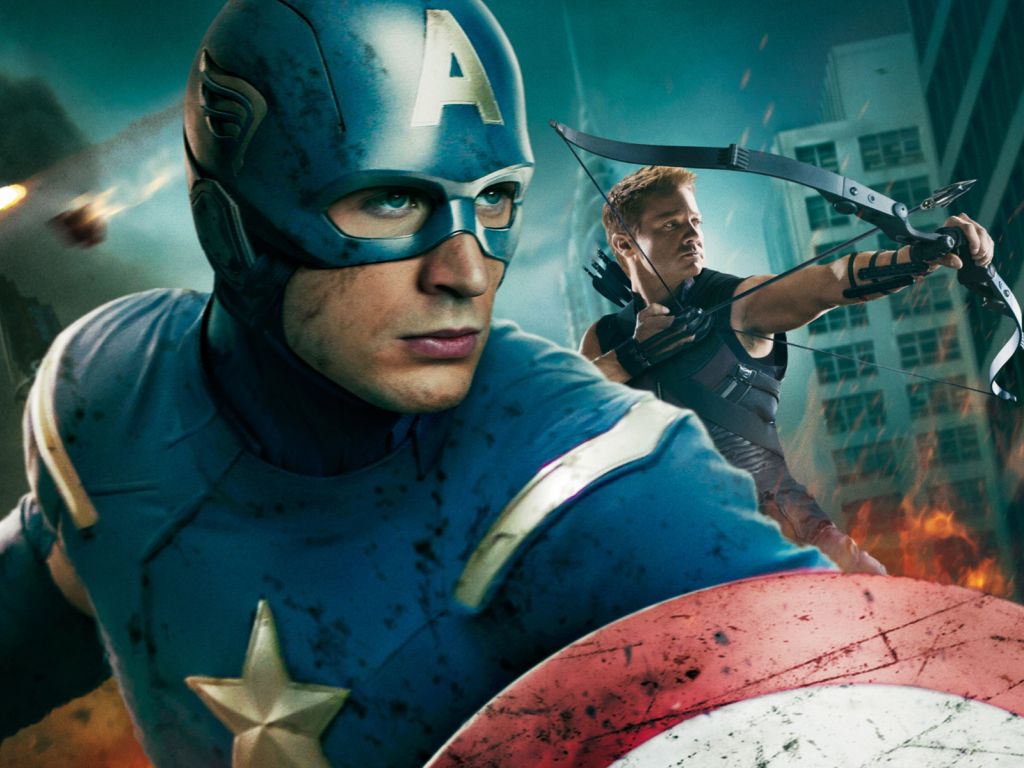 Captain America in Avengers Movie wallpaper