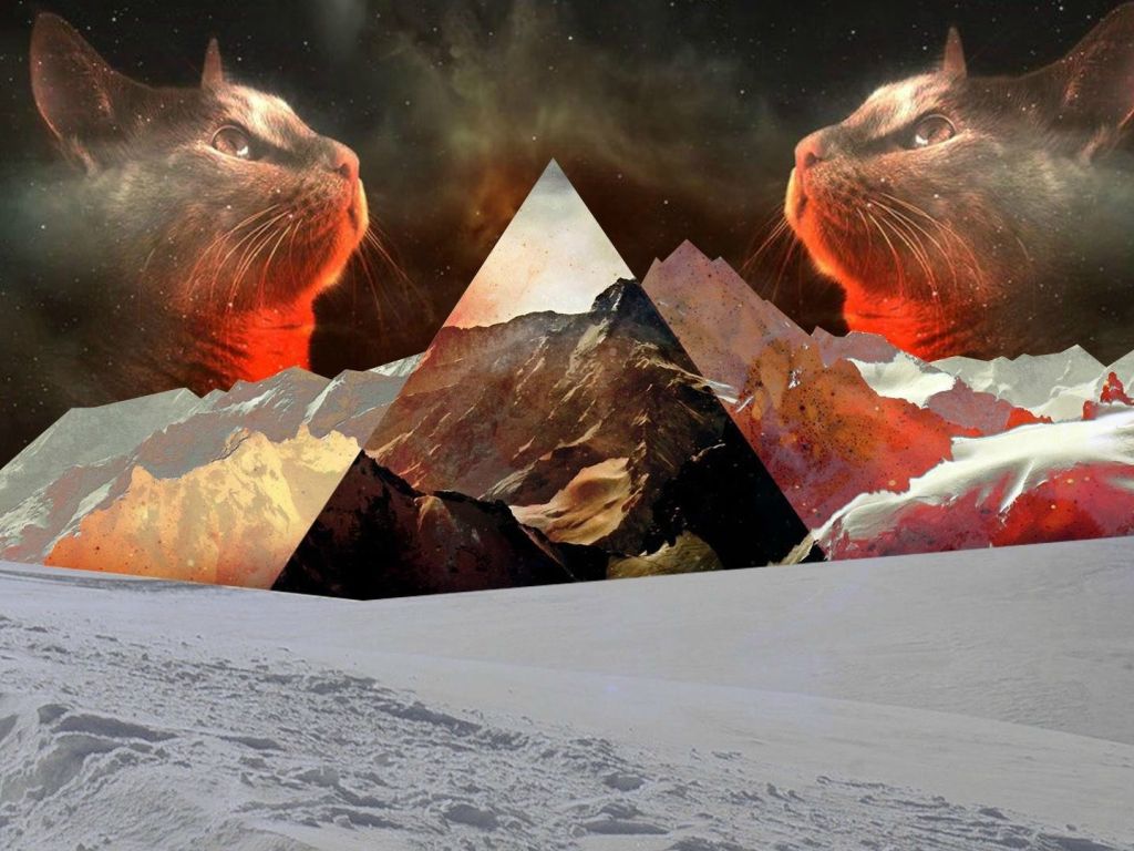 Cat Pyramids wallpaper