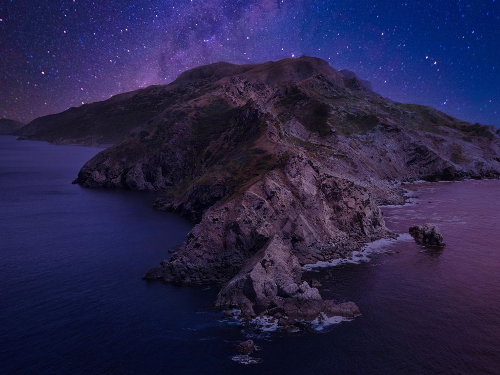 Catalina With Galaxy Background wallpaper