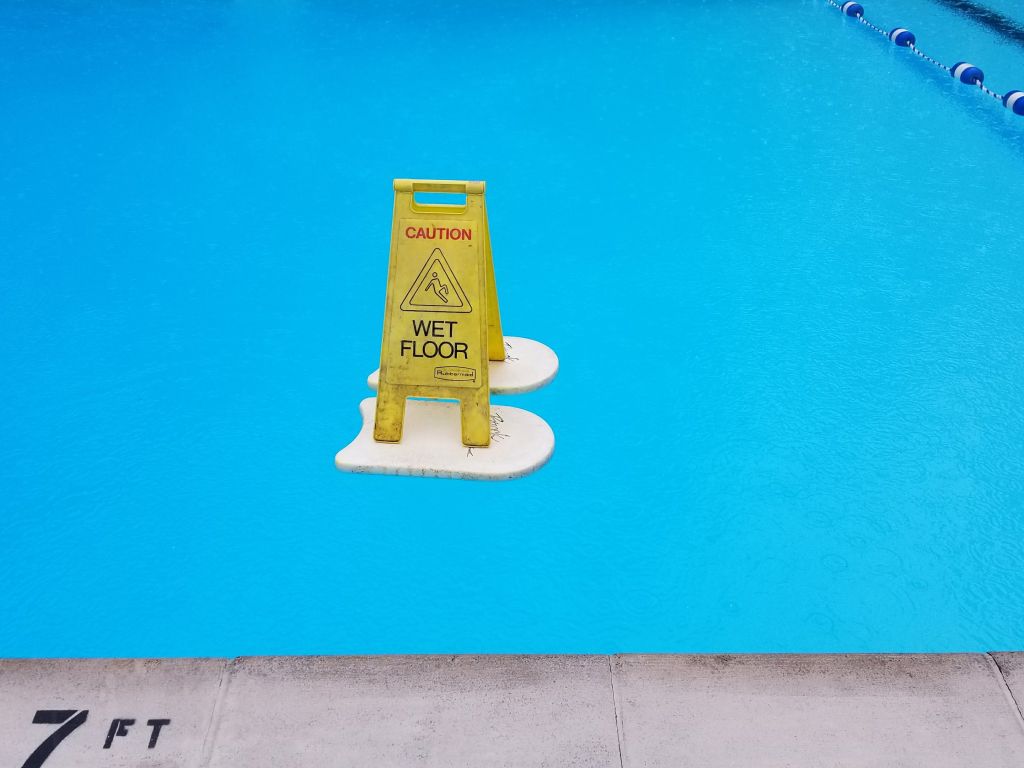 Caution Wet Floor wallpaper