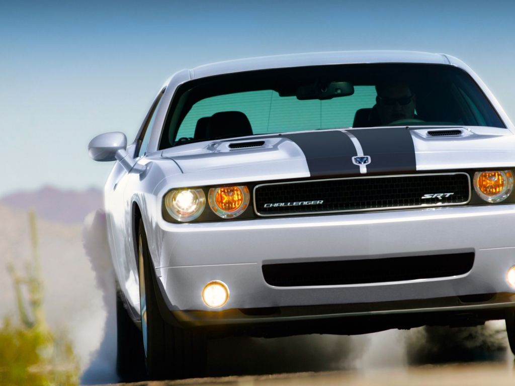 Challenger Car With Lights on wallpaper