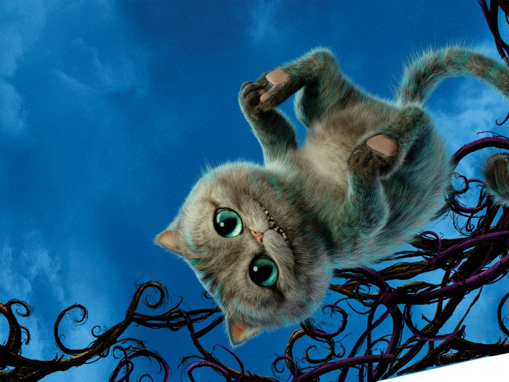 Cheshire Cat Alice Through the Looking Glass wallpaper