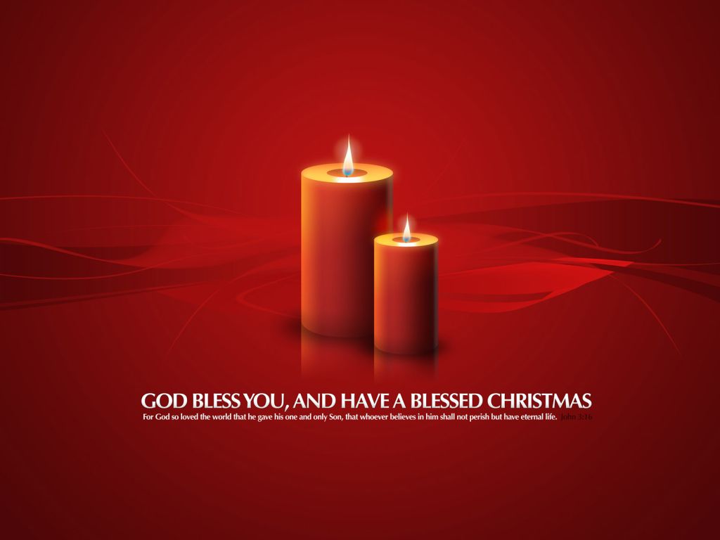 Christmas Candles God Bless You wallpaper