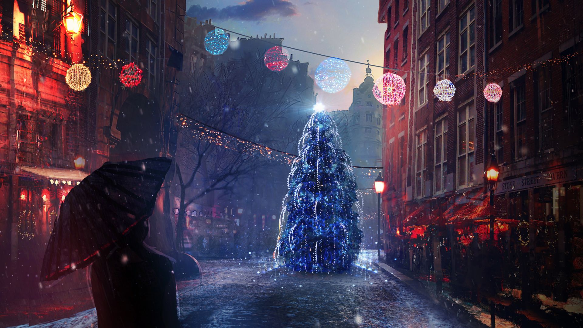 Christmas Eve Lights wallpaper in 1920x1080 resolution