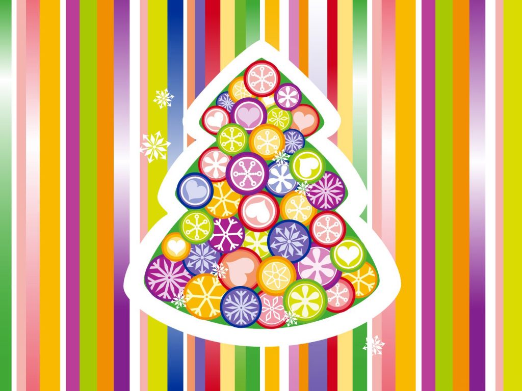 Christmas Tree Colorful wallpaper
