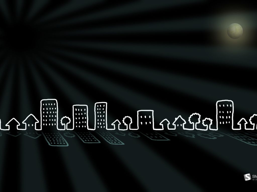 City Buildings Cartoon wallpaper