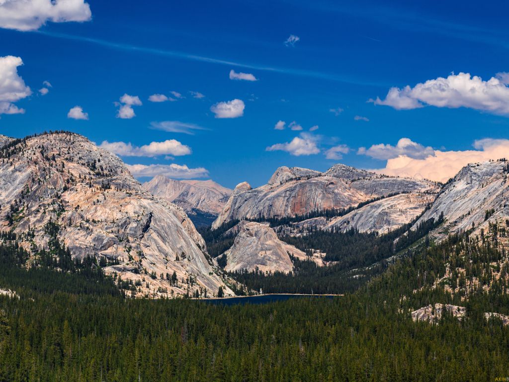 Clouds Dancing Over Tenaya Lake Yosemite National Park wallpaper