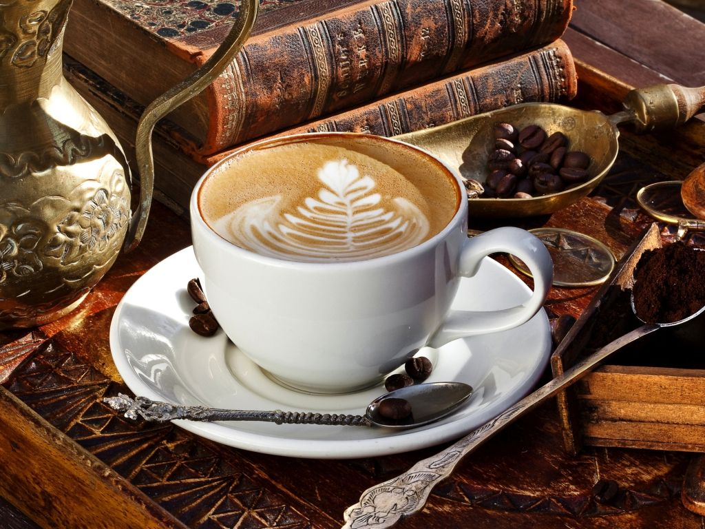 Coffee and Books wallpaper