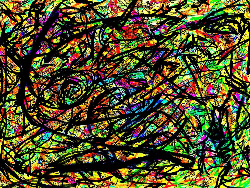 Colorful Abstract Line Drawing wallpaper