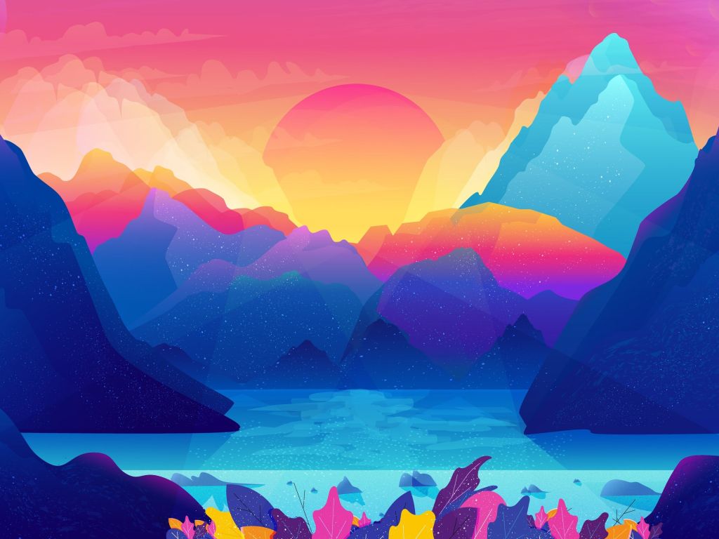 Colorful Landscape Illustration wallpaper