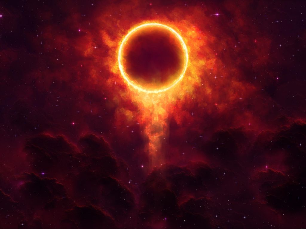 Cosmic Blood Eclipse wallpaper