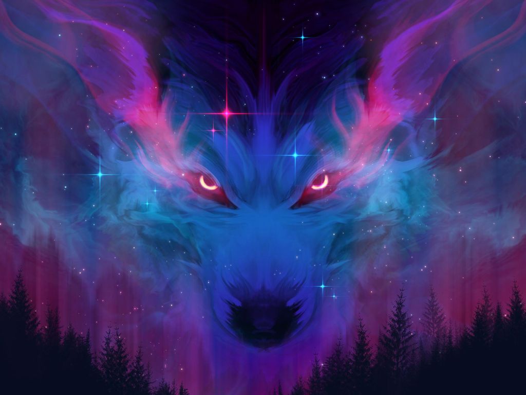 Cosmic Wolf wallpaper