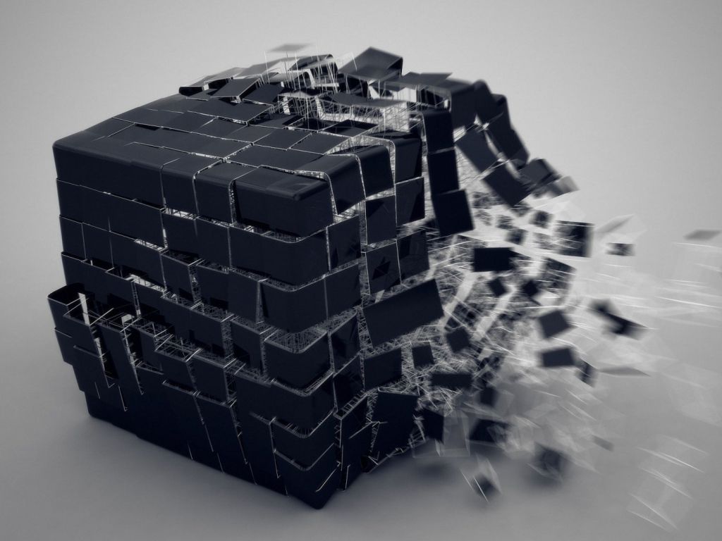 Cube Burst Forming wallpaper