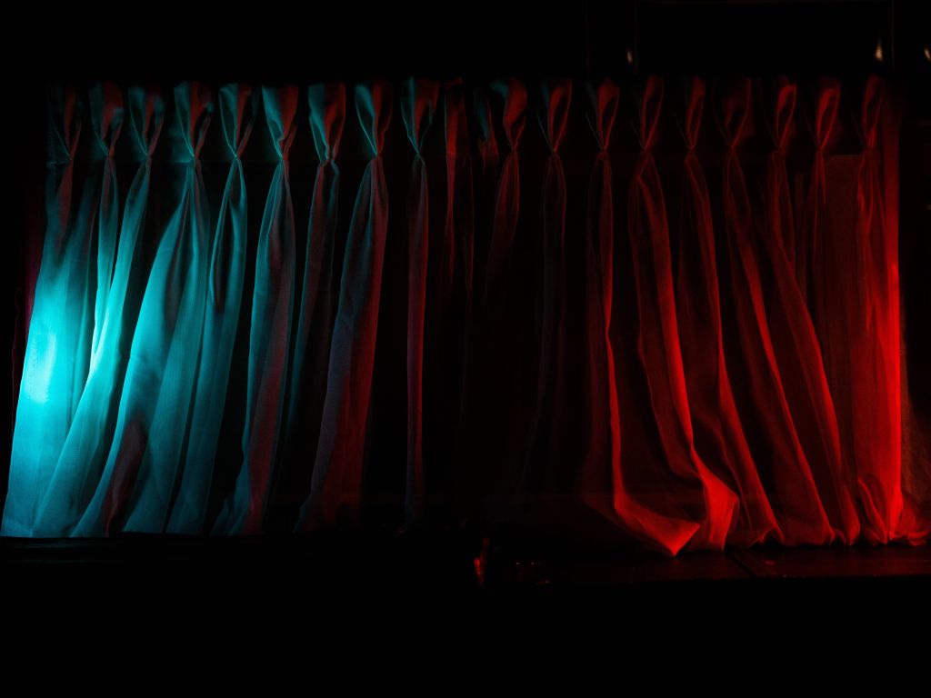 Curtains Dramatically Lit wallpaper