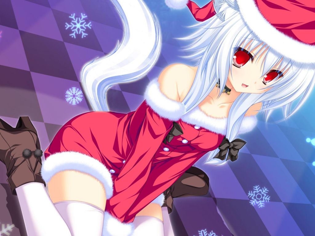 Cute Christmas Anime Girl wallpaper