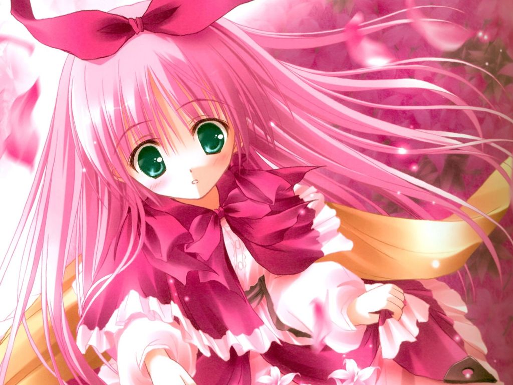 Cute Pink Hair Anime Girl wallpaper