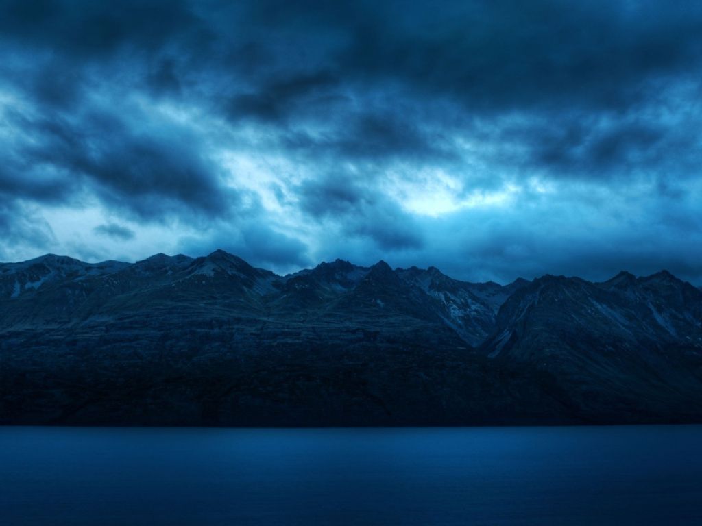 Dark Blue Mountains wallpaper